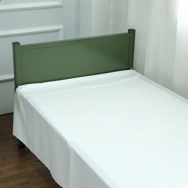 Sábanas blancas de entrenamiento militar, dormitorio individual, literas superiores e inferiores, sábanas interiores para estudiantes, sábanas verdes militares