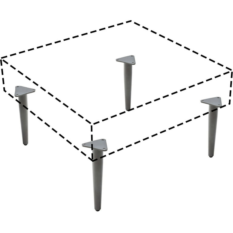Lorell Contemporary Reception Collection Single Metal Bases - 4.5 Lorell Contemporary Reception Collection Single Metal Bases - 4.5