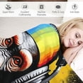 thumbnail image 3 of Fenyluxe Monkey Music Ideal Comfy Throw Blanket Excellent Hand Feel All Seasons Gifts 50x60in, 3 of 6