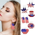thumbnail image 3 of OAVQHLG3B American Flag Earrings 4th of July Earrings Patriotic Star Earring for Independence Day Gift, 3 of 3