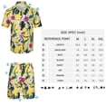 thumbnail image 5 of Fixha Men's Hawaiian Matching Set Tropical Summer Beach Button Down Short Sleeve Shirt and Shorts 2 Piece Outfits-Yellow L, 5 of 5