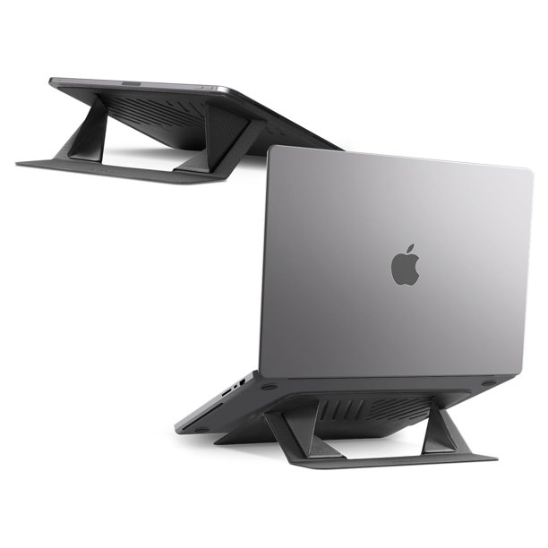 Soporte para laptop Spigen Slim Fold portátil y plegable, negro