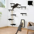 thumbnail image 2 of Cat Trees Cat Wall Shelves, Wall-Mounted Cat Climber Set of 5, Floating Cat Perches, Cat Furniture,Cat Condos, 2 of 18