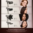 thumbnail image 6 of Shark SpeedStyle Pro FLEX High-Velocity Hair Dryer, Scalp Shield, Lightweight Ionic, No Heat Damage, HD542, 6 of 14