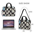 thumbnail image 3 of FORMRS 16" Laptop Bag Carrying Sleeve Case with Handle Travel Shoulder Briefcase, Blue and White Cat, 3 of 8