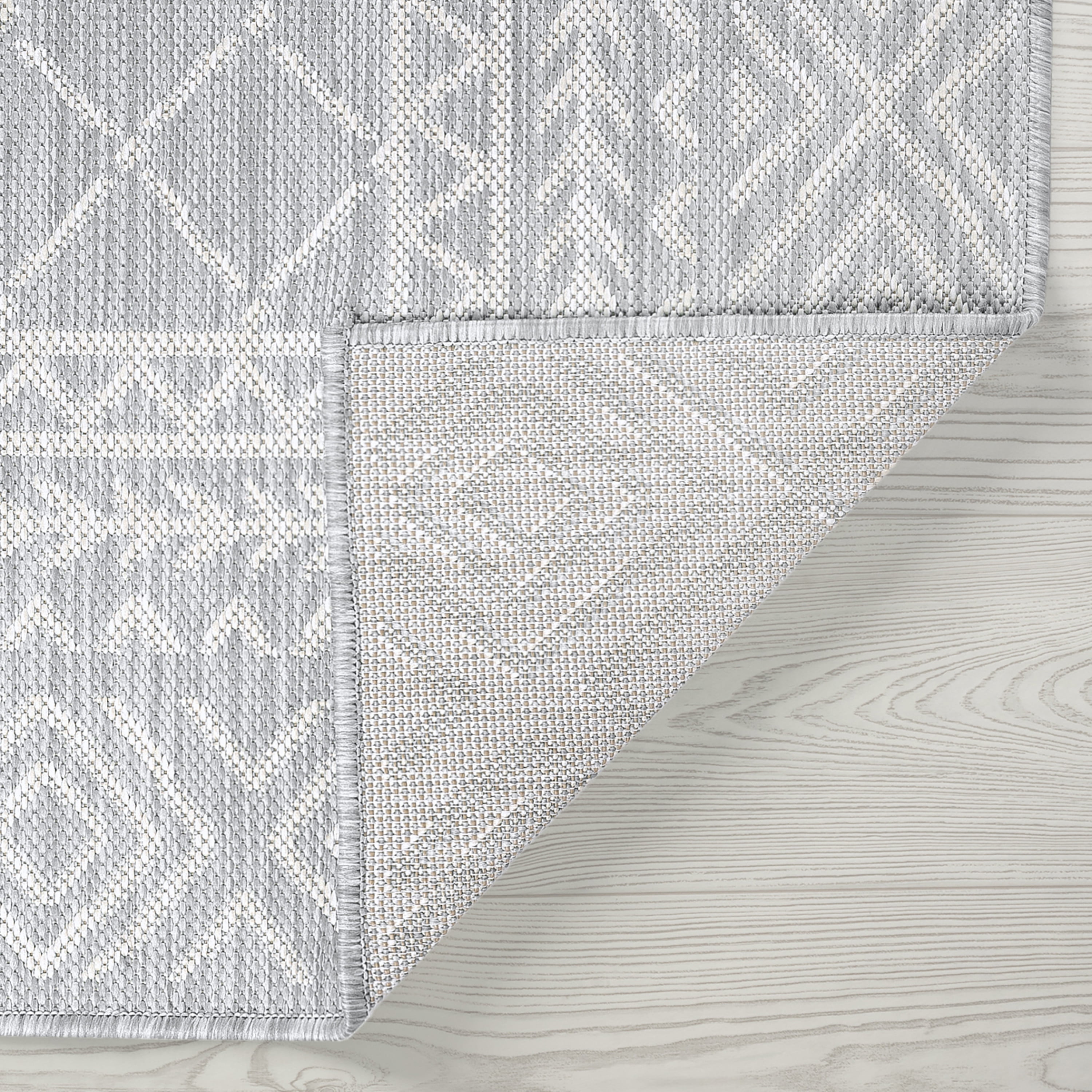 5x8 Water Resistant, Indoor Outdoor Rugs for Patios, Front Door Entry, Entryway, Deck, Porch, Balcony | Outside Area Rug for Patio | Gray, Diamond | Size: 5'3'' x 7'3''