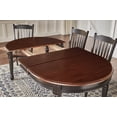 thumbnail image 2 of Bowery Hill 76" Solid Wood Extendable Oval Dining Table in Black, 2 of 15