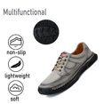thumbnail image 4 of Mens Casual Oxfords Lightweight Breathable Hiking Shoes Comfortable Loafers Slip Resistant Driving Work Shoes Gray 7 US, 4 of 7