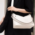 thumbnail image 3 of Qarigey Bolso bandolera para mujer, moderno y versátil, con correa ajustable, bandolera Bolsas de mensajero y de hombro blanco, 3 of 6