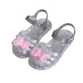 thumbnail image 2 of Abomasnow Girls Jelly Sandals Closed Toe Glitter Princess Dress Sandals Summer Waterproof Fisherman Gladiator Shoes for Little Kid, 2 of 9