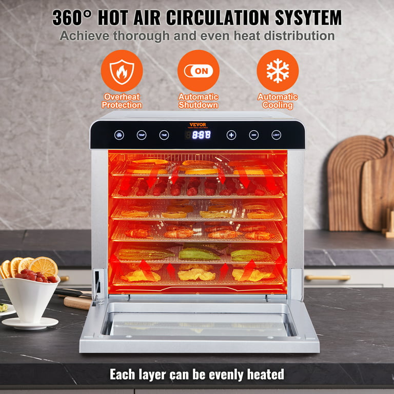 8-Tier 400W Food Dehydrator Machine Home DIY Meat Beef Jerky Fruit Dryer  Maker
