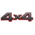thumbnail image 2 of Aimoll 1 pieza 4x4 emblema placa de identificación 3D pegatina de coche reemplazo para puerta trasera universal de coche 4 x 4 (negro rojo), 2 of 4