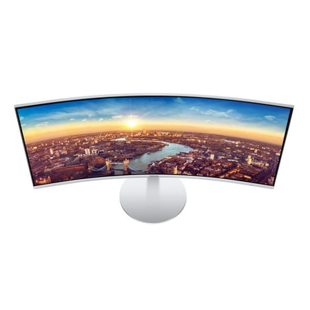 Samsung - 34” ViewFinity CJ791 QHD FreeSync Thunderbolt Monitor with speakers - White/Silver