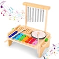 thumbnail image 1 of Set de instrumentos musicales Mduvoz Kids Drum Xilófono para niños pequeños, 1 of 7