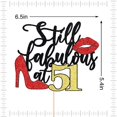 thumbnail image 2 of Cake topper Crseniny «Still Fabulous at 51» con brillo, 2 of 7