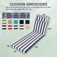 thumbnail image 4 of Outdoor Chaise Lounge Cushion, Waterproof Fade-Resistant Patio Chair Pad for Pool Beach, 72 x 21 x 3in, 4 of 6