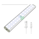 thumbnail image 2 of Luz LED para clóset, 24 LED, atenuador más nuevo, sensor de movimiento recargable por USB, iluminación para debajo del gabinete, barra de luz segura nocturna inalámbrica para pegar en cualquier lugar con control remoto para escaleras, armario, cocina, pasillo (3 piezas) Zhivalor CQ470-2, 2 of 5