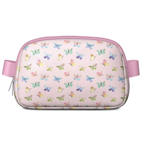 Fashion Butterfly Waist Bag – Cute Colorful Floral Pattern Crossbody Fanny Pack for Women, Lightweight Water-Resistant Sling Bag for Butterfly Lovers