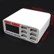 thumbnail image 2 of Cargador USB de 6 puertos Pantalla digital LCD Estación de carga inteligente Smartphone Hub USB multipuerto Enchufe de la UE kenally DZ4641-00, 2 of 2