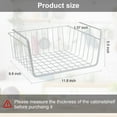 thumbnail image 3 of Under Shelf Hanging Metal Wire Storage Basket Organizer Under Shelf Storage Basket Multipurpose Wire Basket for Kitchen Office Pantry Desk Bookshelf (LIZEALUCKYLWnmTID-12), 3 of 8