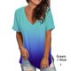 thumbnail image 5 of Camiseta degradada Sonducket para mujer S-XXXL Verde+Azul, 5 of 6