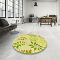 thumbnail image 4 of Ahgly Company Machine Washable Indoor Round Transitional Brown Area Rugs, 6' Round, 4 of 7