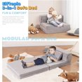 thumbnail image 4 of 3-in-1 Folding Sofa Bed for Kids,Tri Folding Floor Toddler’s Mattress Fold up Sofa Bed,Child Foldable Futon Mattress,Folding Couch for Kids,Grey, 4 of 7