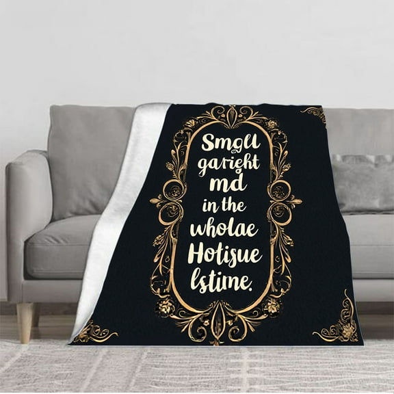 Luxurious Vintage Floral Pattern Flannel Blanket - Soft Cozy and Warm for Sofa Travel Bed and Chair - Perfect for All Seasons