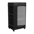 thumbnail image 3 of Glass Door Bar Cart | Store Mixers, Serve Drinks at Home Gatherings, 3 of 3