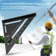 thumbnail image 4 of Noref Mesure d'Angle de Triangle Guide de Disposition de Rapporteur d'Angle de Toiture d'Oxydation Noire d'Alliage d'Aluminium Métrique de 7 Pouces, Rapporteur d'Alliage d'Aluminium, 4 of 5