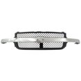 thumbnail image 2 of For 01-02 Silverado 2500HD, 3500 Pickup Truck Front Grille Assembly Black Chrome, 2 of 5