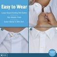 Comfy Deluxe Collar Extenders Elastic Dress Shirt Neck Extenders