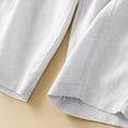 thumbnail image 5 of ATOYSOY Women's Capri Pants Lounge Casual Workout Relaxed Comfy Trousers Retro Cotton Linen Girls Clearance Summer Solid Color Activewear Elastic High Waist Button Ladies White, 5 of 6