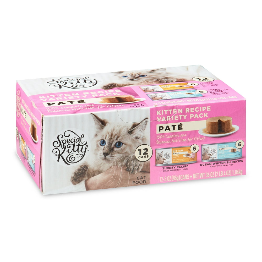 Special Kitty Kitten Recipe Pate Wet Cat Food Variety Pack, 12 Count