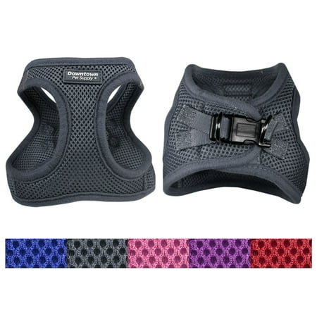 Gemstone Dog Harness (Downtown Pet Supply Best No Pull, Step in Adjustable Dog Harness with Padded Vest, Easy to Put on Small, Medium and Large Dogs (Charcoal,)