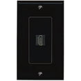 thumbnail image 2 of Placa de pared HDMI DecorZ, 1 puerto, 1 banda, negro/negro, hembra a hembra, 2 of 4