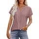thumbnail image 1 of Eres Más Que una Camisa de Puntuación de Prueba Sexy de Manga Corta Lentejuelas Suelta Camisa de Blusa con Cuello en V, Poliéster, 1 of 9
