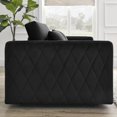 thumbnail image 5 of INCLAKE Modern Velvet Convertible Loveseat Sofa with pillows, Black, 5 of 7