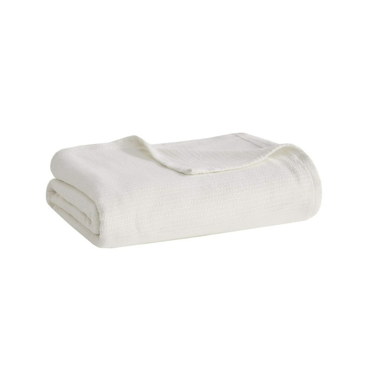 Madison park freshspun basketweave cotton blanket clearance