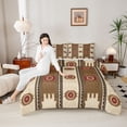 thumbnail image 4 of Castle Fairy Hippie Abstract Aztec Queen Comforter Set,Brown Red Bedding Comforter Set, 4 of 8