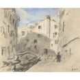 thumbnail image 2 of Hercules Brabazon Brabazon 24x20 Gold Ornate Framed and Double Matted Museum Art Print Titled - Venetian Street Scene (19th Century), 2 of 4