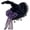 Purple, variant on Bowknot Wizard Hat Elegant Witch Cap for Halloween Carnival Party