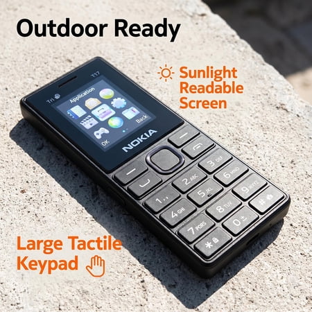 T17 Senior Feature Phone, 1.77 Inch Small Screen, Triple SIM Triple Standby, 3000mAh Battery, Built-in Flashlight, Loud Volume Calls, and Bluetooth Connectivity, for Elderly Use,Black