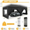 thumbnail image 5 of COBIZI 10x20 Pop-up Canopy Tent for Parties, Easy Up Party Tent Waterproof Canopy Tent with Sidewalls, Outdoor Event Tent for Wedding, Backyard, with Center Lock, Sandbags,Top Reinforced,black, 5 of 9