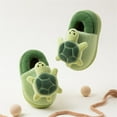 thumbnail image 5 of AWZXDE Toddler Slippers For Winter Warm Booties With Cute Turtle Cartoon Design Soft Sole Cozy Non Indoor Footwear For Baby Boys And Girls Greenï¼5 Years, 5 of 6