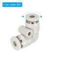thumbnail image 3 of Uxcell Push to Connect Fittings, 6 Pack Fittings Elbows, White, 5/32 Inch Od, 3 of 5