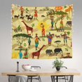 thumbnail image 2 of Bingfone Polyester Fabric Tapestry Ethnic African Wall Hanging Tapestry,Daily Decorative Tapestry for Bedroom Living Room Dorm 60L x 51W Inches, 2 of 7