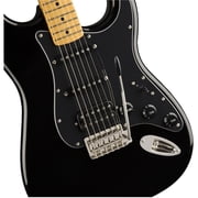 Squier Classic Vibe 70s Stratocaster HSS Electric Guitar, Black, Maple Fretboard