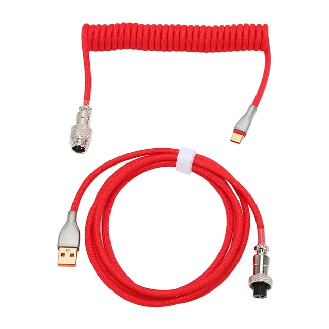Cable USBC para teclado, cable de teclado mecánico Cable de teclado doble para juegos Cable de teclado mecánico Rendimiento confiable