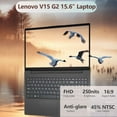thumbnail image 2 of Lenovo V15 15.6" FHD Laptop, Intel Dual-core Processor, 16GB RAM, 1TB SSD, Windows 11 Pro, Black, 2 of 6